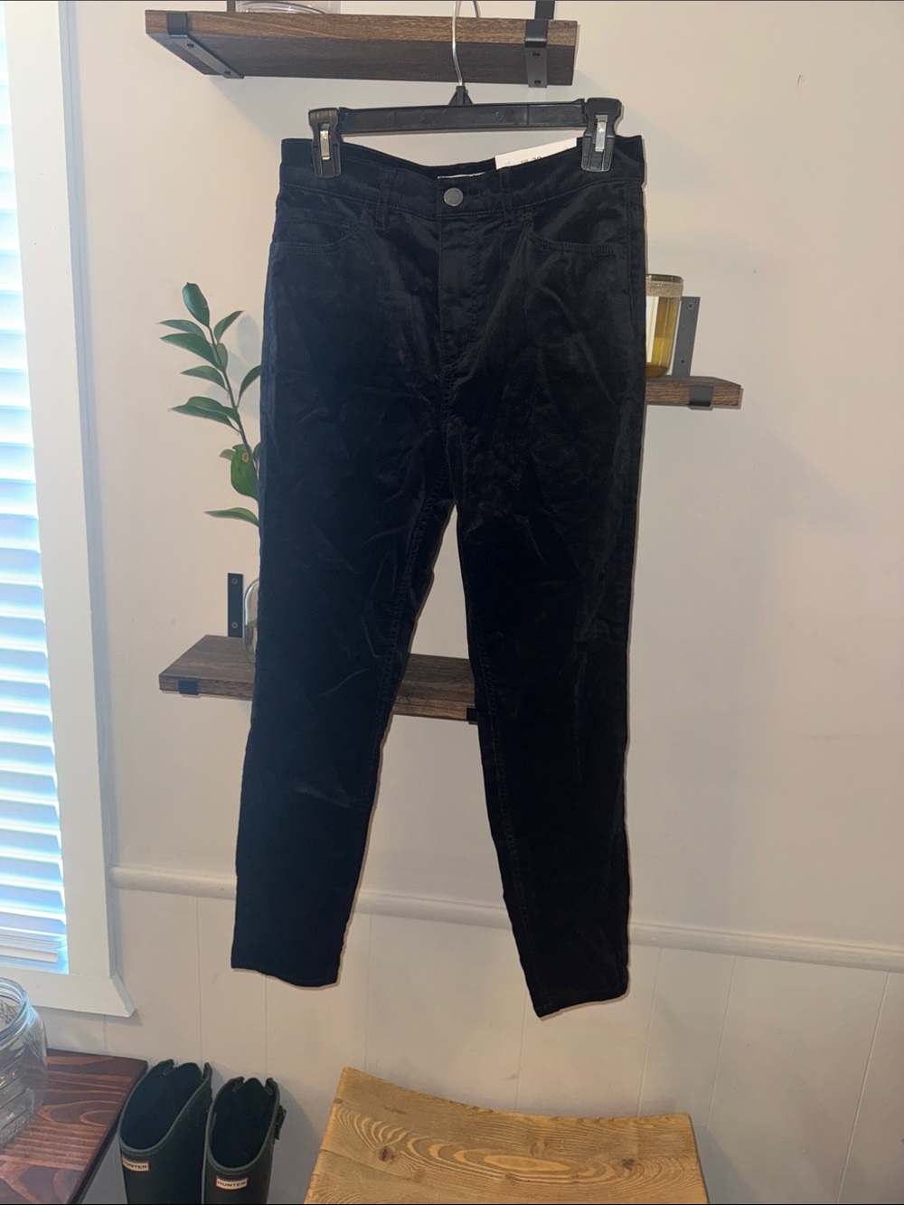 NWT! LOFT Black Suede Pants Size 28/6P